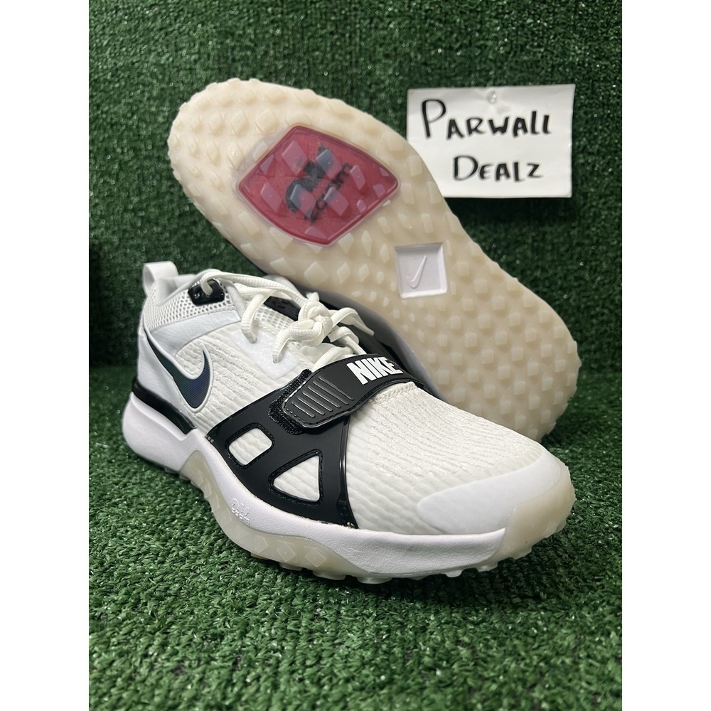 Nike Air Zoom Diamond Elite Turf Baseball White Black Men's Size 12.5 FN4250-100